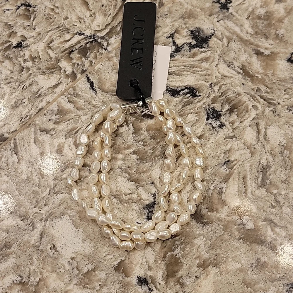 Freshwater pearl layered bracelet